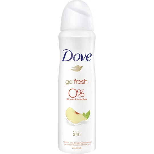 DOVE Deo-Spray Go Fresh Pfirsich & Zitrone 0% Aluminiumsalze 150 Ml